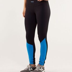 Lululemon Run: Runder Under Pant Beaming Blue / Black